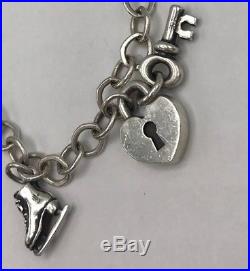 Retired James Avery 925 Sterling Silver Bracelet 5 Avery Charm Heart Locket 2013