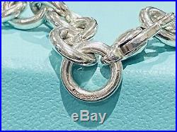 Return To Tiffany & Co Solid Silver Chunky Charm Bracelet 19cm UK Assay Hallmark