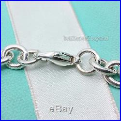 Return to Tiffany & Co. Enamel Heart Padlock Charm Bracelet Blue Sterling Silver