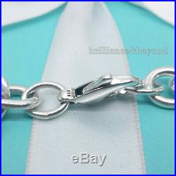 Return to Tiffany & Co. Extra Large XL Heart Tag Charm Bracelet 925 Silver RARE