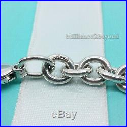 Return to Tiffany & Co. Heart Tag Charm Bracelet 925 Sterling Silver 8.25 LARGE