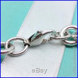 Return to Tiffany & Co Heart Tag Charm Bracelet Sterling Silver Authentic 7.5in