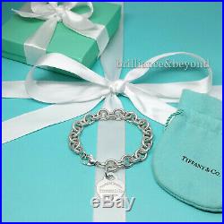Return to Tiffany & Co. Heart Tag Charm Chain Bracelet 925 Silver NEW VERSION