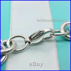 Return to Tiffany & Co. Heart Tag Charm Chain Bracelet 925 Silver NEW VERSION