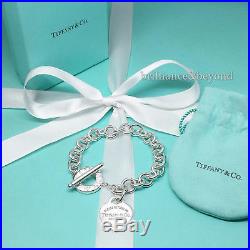 Return to Tiffany & Co Heart Tag Toggle Charm Bracelet 925 Silver Authentic