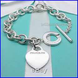 Return to Tiffany & Co Heart Tag Toggle Charm Bracelet 925 Silver NEW VERSION