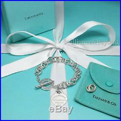 Return to Tiffany & Co. Heart Tag Toggle Charm Bracelet Silver New Version Small