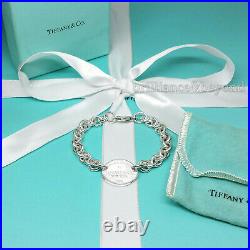 Return to Tiffany & Co. Oval Tag Bracelet Charm 925 Sterling Silver Authentic
