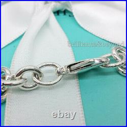 Return to Tiffany & Co. Oval Tag Bracelet Charm 925 Sterling Silver Authentic
