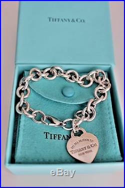 Return to Tiffany Heart Tag Charm Bracelet jewelry genuine (sterling silver)