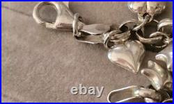Ross Simons sterling silver Puffy Heart Star Dangle Charm Tennis Bracelet Italy Ross Simons sterling silver Puffy Heart Star Dangle Charm Tennis Bracelet Italy