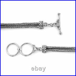 SAJEN SILVER labradorite Foxtail Chain Bracelet in Silver Metal Wt. 30 Grams