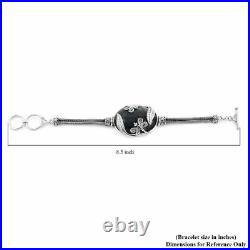 SAJEN SILVER labradorite Foxtail Chain Bracelet in Silver Metal Wt. 30 Grams