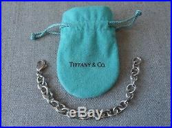 STAMPED Tiffany & Co 925 SOLID SILVER 7.25 CHUNKY CHAIN CHARM BRACELET 29g Bag
