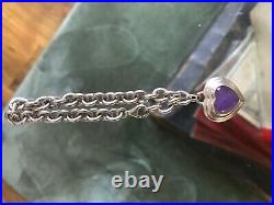 STERLING silver with lavender JADE Charm bracelet? REDUCED