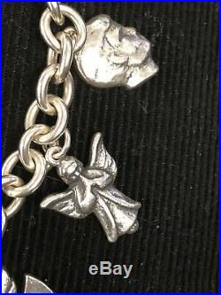 SUPER RARE RETIRED James Avery 7 Milagros Silver Charms And Bracelet