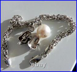 SWEET? DELICIOUS? 41g sterling silver 925 fully HM squirrel pearl charm bracelet