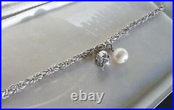 SWEET? DELICIOUS? 41g sterling silver 925 fully HM squirrel pearl charm bracelet