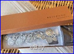 Silpada ANCIENT COIN Charm Bracelet Classic B1624.925 Sterling Silver Cha Cha
