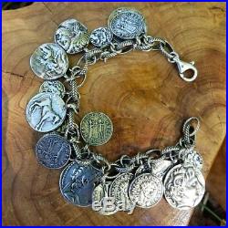 Silpada Sterling Silver. 925 Roman Coin Cha Cha Charm Bracelet B1624 New POPULAR
