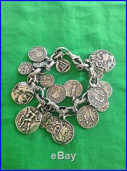 Silpada Sterling Silver Coin Charm Bracelet B1624 Retired
