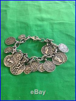 Silpada Sterling Silver Coin Charm Bracelet B1624 Retired