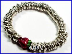 Silver 925 Links Of London Strawberry Sweetie Charm Bracelet Chain Small Boxed