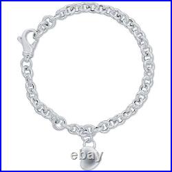 Silver Heart Charm Bracelet 07