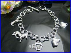 Silver Plated Horse Boot Horse Shoe Bracelet Beautiful Chain Charm Jewellery UK