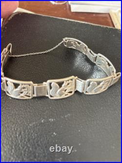 Silver bracelet Danish With Squirrels 1950s