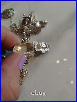 Silver genuine Vintage Charm Bracelet 60g