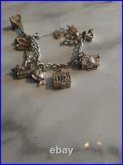 Silver genuine Vintage Charm Bracelet 60g