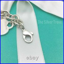 Size Medium Tiffany & CO Sterling Silver Heart Tag Charm Bracelet