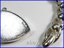 Solid Heavy Genuine Silver Gucci Roller Ball Charm Bracelet & Heart Locket 40.6g