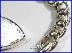 Solid Heavy Genuine Silver Gucci Roller Ball Charm Bracelet & Heart Locket 40.6g