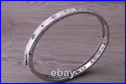 Solid Sterling Silver Rhodium Plated 925 Bangle