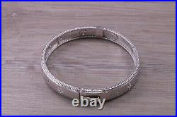 Solid Sterling Silver Rhodium Plated 925 Bangle