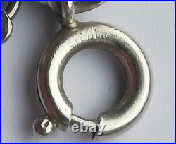 Solid silver vintage charm bracelet 44 enamel travel shields 59 Grams
