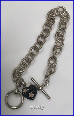 Stephen Dweck Bracelet, Black Diamond Charm. 66 TCW, Sterling Silver 7.25