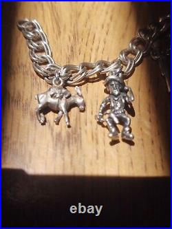 Sterling Bracelet + 8 charms. Theme. Big Horn Mine. Please see description