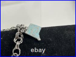 Sterling Silver 4 Charm Bracelet 21 gr Connecticut Skier Graduation Sagittarius