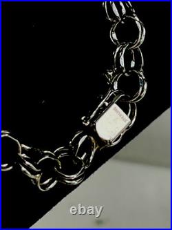 Sterling Silver 4 Charm Bracelet 21 gr Connecticut Skier Graduation Sagittarius