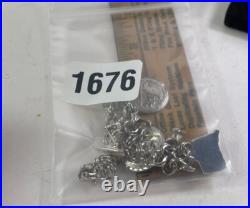 Sterling Silver 4 Charm Bracelet 21 gr Connecticut Skier Graduation Sagittarius