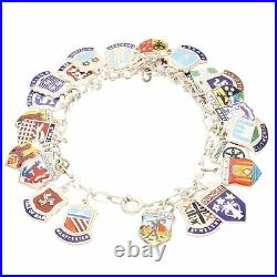 Sterling Silver 7.25 Belcher Bracelet with Multiple Place Charms (3mm Wide)