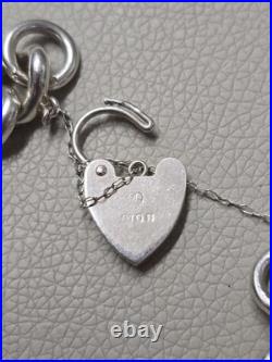 Sterling Silver 925 Antique Charm Bracelet 21st Birthday 6.5 Inch Sterling Silver 925 Antique Charm Bracelet 21st Birthday 6.5 Inch