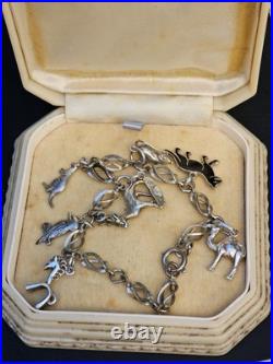 Sterling Silver 925 Bracelet With 9 Charms w Australian Animals Design Vintage Sterling Silver 925 Bracelet With 9 Charms w Australian Animals Design Vintage