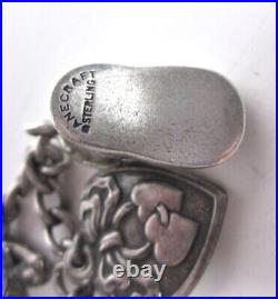 Sterling Silver Charm Bracelet Antique- Lil' Eightball + 11 Other S/S Charms Sterling Silver Charm Bracelet Antique- Lil' Eightball + 11 Other S/S Charms