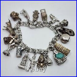 Sterling Silver Charm Bracelet TWA Airlines Sterling Silver Charm Bracelet TWA Airlines