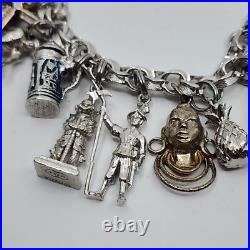 Sterling Silver Charm Bracelet TWA Airlines Sterling Silver Charm Bracelet TWA Airlines