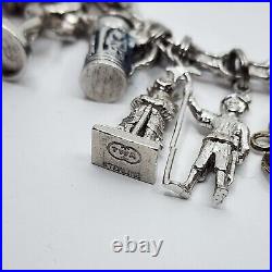Sterling Silver Charm Bracelet TWA Airlines Sterling Silver Charm Bracelet TWA Airlines